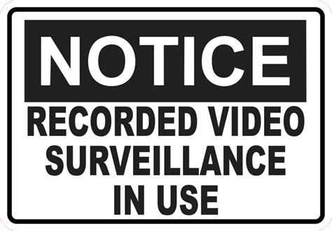 5in X 35in Notice Video Surveillance Sticker Vinyl Signs Business Sign