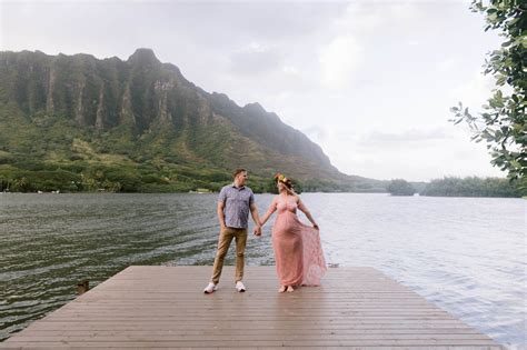 Maternity Photography Session At Kualoa Ranch Secret Island Oahu