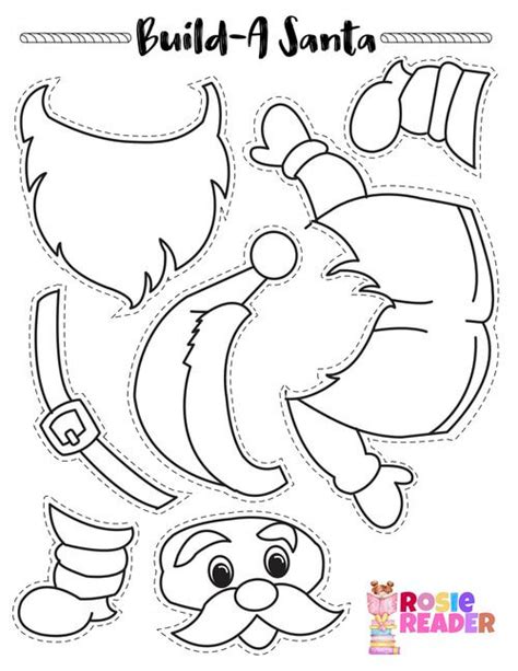 Build A Santa Template Reading Adventures For Kids Ages 3 To 5