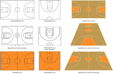 Basketball Court Diagram And Basketball Positions Ice Hockey Rink