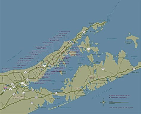 33 Long Island Winery Map Maps Database Source