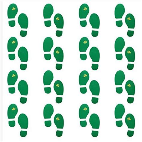 400pcs Leprechaun Footprint Stickers St Patricks Day Stickers