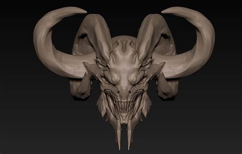 Demon Head 3d Model Cgtrader
