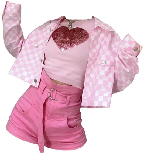 Outfit Outfits Pink Skirt Heart Cute Aesthetic Cute Aesthetic Pink Outfits Hd Png