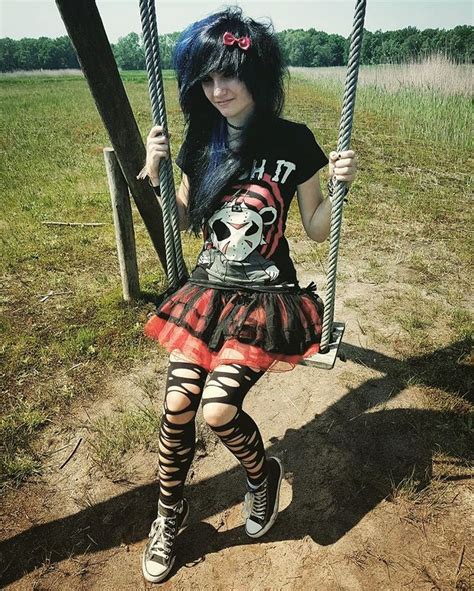 Pin By Tyler On Style In Hot Goth Girls Scene Outfits Cute Emo Girls