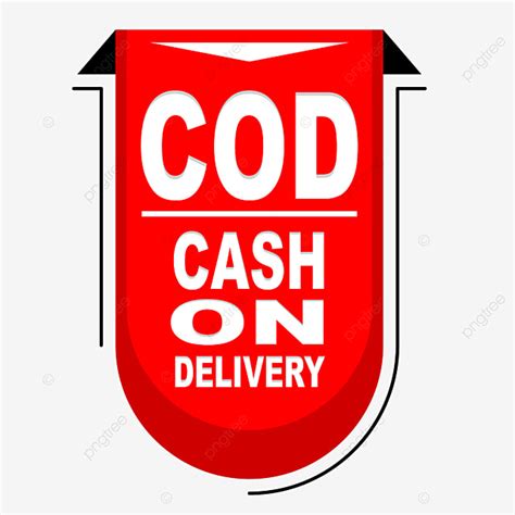 Cash Sign Clipart Transparent Png Hd Cash On Delivery Label Sign Red