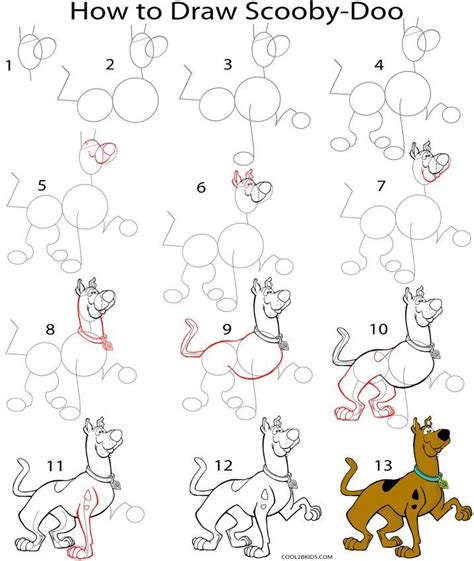 How To Draw Scooby Doo From The Cartoon Lady And The Tramp