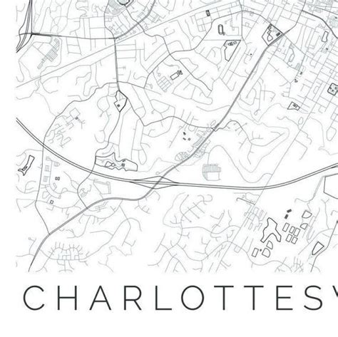 Map Of Charlottesville Virginia Map Art Charlottesville Virginia Map
