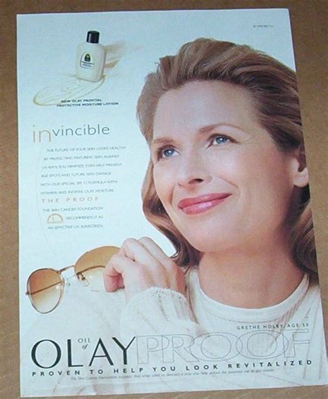 1999 Print Ad Page Grethe Holby For Oil Of Olay Skin Beauty Vintage