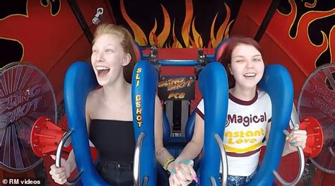 Funny Video Shows Girl Passing Out On A Slingshot Ride With A Friend Fashion Model Secret