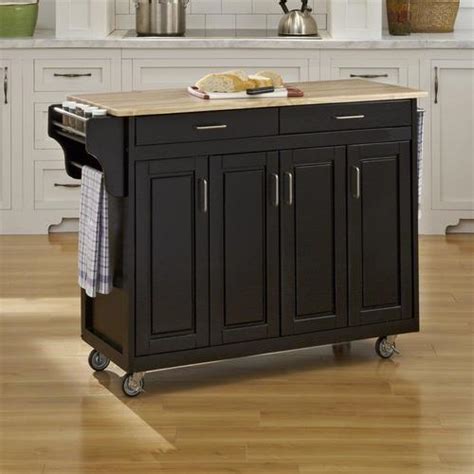 Our selection of backsplashes and wall tiles, countertops, and laminate offer durability and beauty without breaking the bank. Home Styles Black Wood Base with Wood Top Kitchen Cart (17 ...