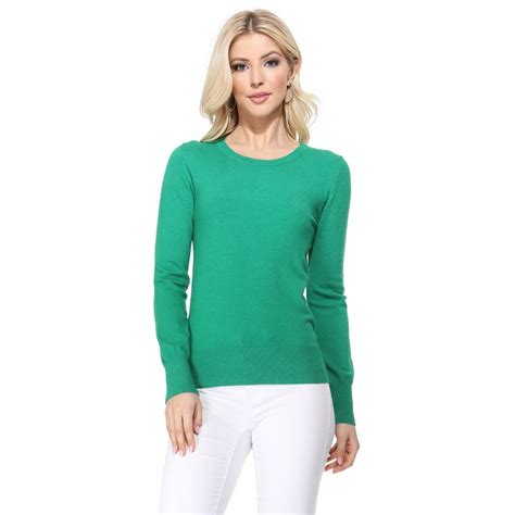 Yemak Womens Knit Sweater Pullover Long Sleeve Crewneck Basic Classic Casual Knitted Soft