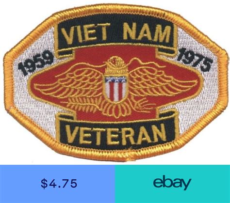 Vietnam Veteran Patch Us Military Service Member Badge 375 Iron On