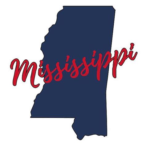 Mississippi State Pride Text Shirt Sticker Text Shirt State Pride