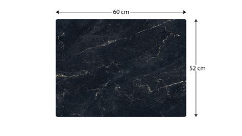 Glass Chopping Board Black Marble 60x52cm Cutting Board Splashback Worktop Saver Ebay