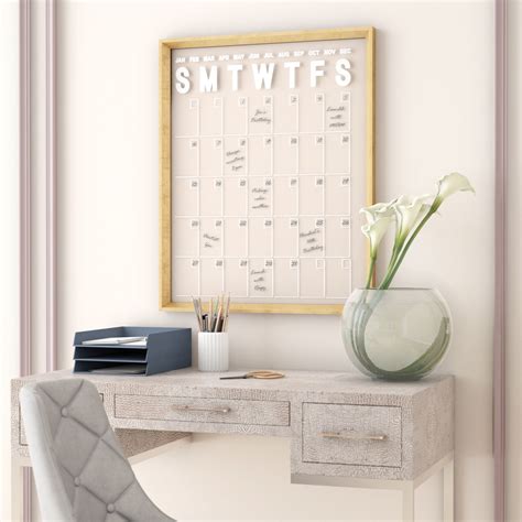 Wall Mounted Calendar Board Home Office Design Home Office Decor