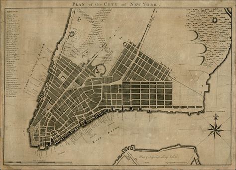 Rare And Important 18th Century Plan Of New York City Rare And Antique Maps