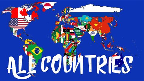 All 197 Countries In The World In Map Flag 🌎 Youtube