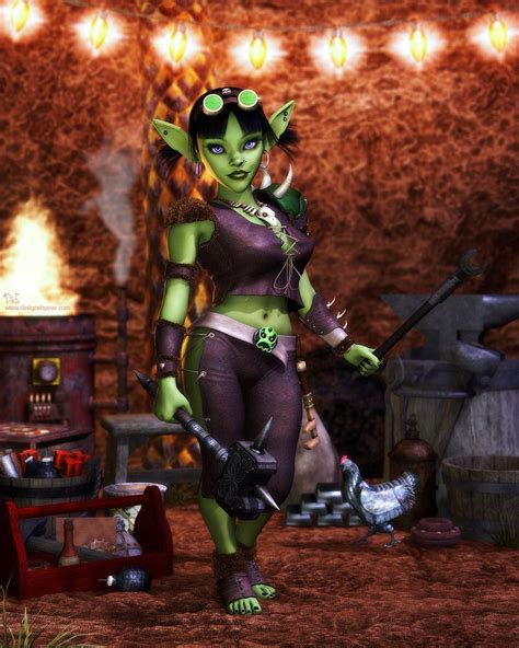 An Animated Image Of A Woman With Green Hair And Purple Skin Holding A