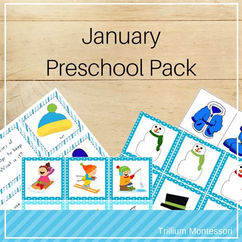 January Preschool Pack Trillium Montessori