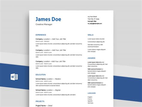 Over 50 free resume templates in word. Echo - Free Professional Word Resume Template (docx) - ResumeKraft