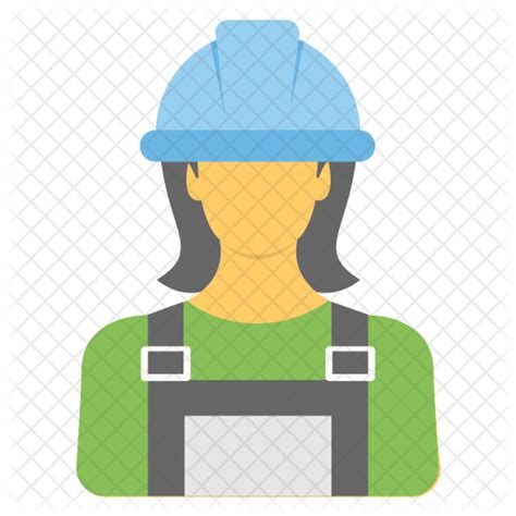 Female Engineer Icon Download In Flat Style