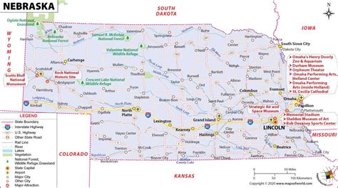 Map Of Nebraska Cities Along I 80