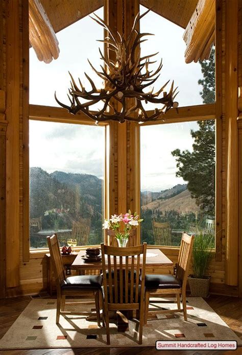 Dining Room Timber House Log Home Interior Rustic House