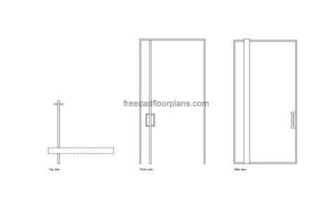 Offset Pivot Glass Door Autocad Block Free Cad Floor Plans