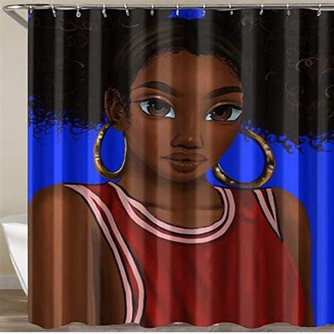 Vamix Shower Curtainunicorns Farting African American