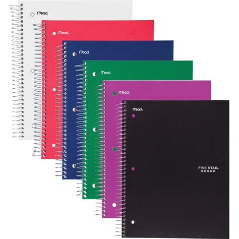 Five Star Three Subject Notebook 150 Sheet Wide Ruled 8 X 105