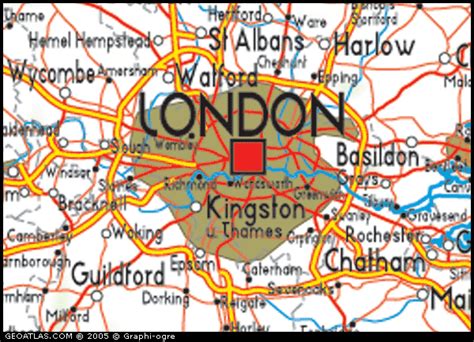 Map Of Greater London England Uk Map Uk Atlas