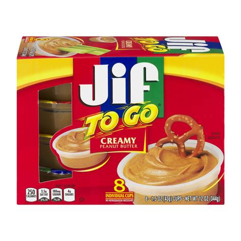 Save On Jif To Go Peanut Butter Creamy 8 Ct Order Online Delivery Giant