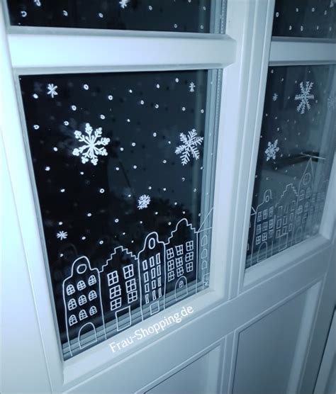 Fensterbilder kreidestift zum ausdrucken : Weihnachtliche Fensterbilder mit Kreidestift