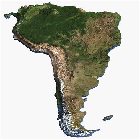 3d South America Continent Turbosquid 1377501