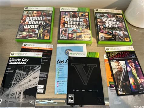 Xbox 360 Grand Theft Auto Iv V And Liberty City Games Lot Bundle