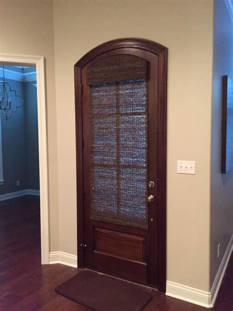 Searching for an arched window treatment. Need a little privacy for your door? This beautiful arched ...