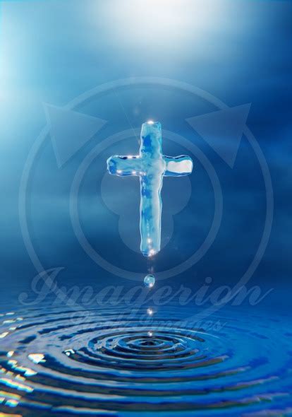 Christian Holy Water Cross Concept Illustration Imagerion