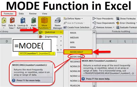 Mode In Excel Formula Examples How To Use Mode Function