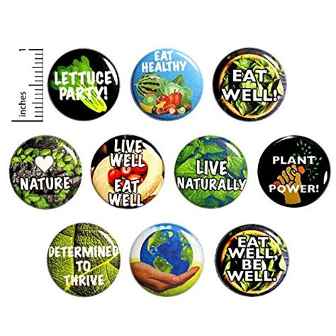 Healthy Eater Health Buttons Lapel Pins For Jackets Or