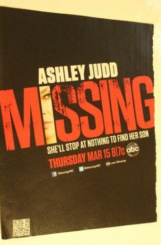 Ashley Judd Missing Tv Show Magazine Ad Ebay
