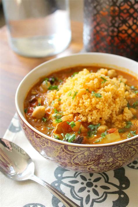 Moroccan Spiced Vegetable Soup With Couscous