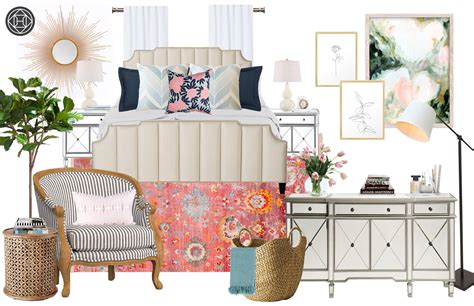Glam Preppy Bedroom Design By Havenly Interior Designer Andrea