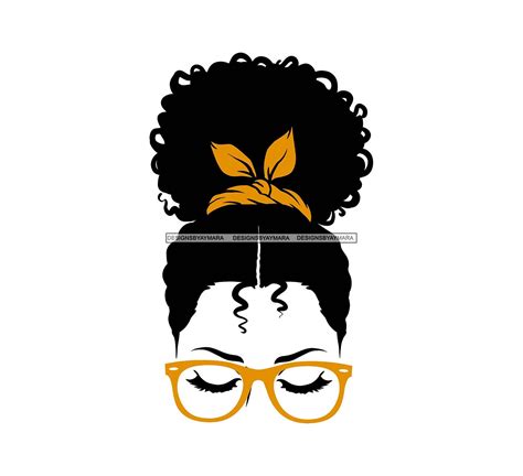 afro woman afro puff bun wearing glasses melanin ebony nubian etsy