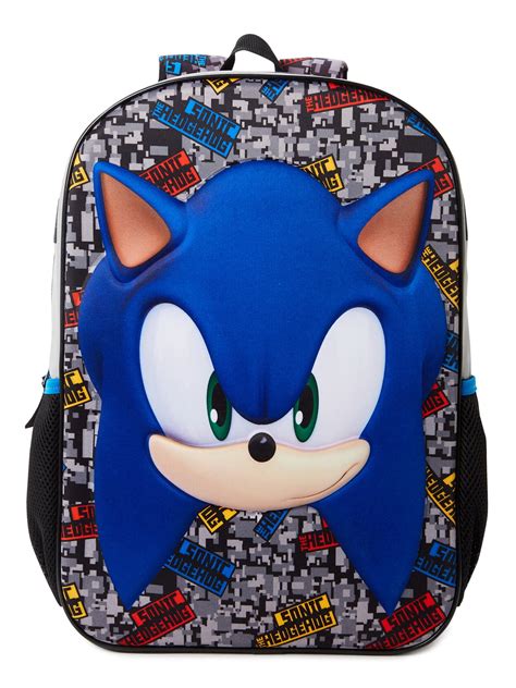 Sonic The Hedgehog Kids Backpack Blue Grey