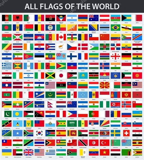 todas las banderas del mundo en orden alfabético 2024