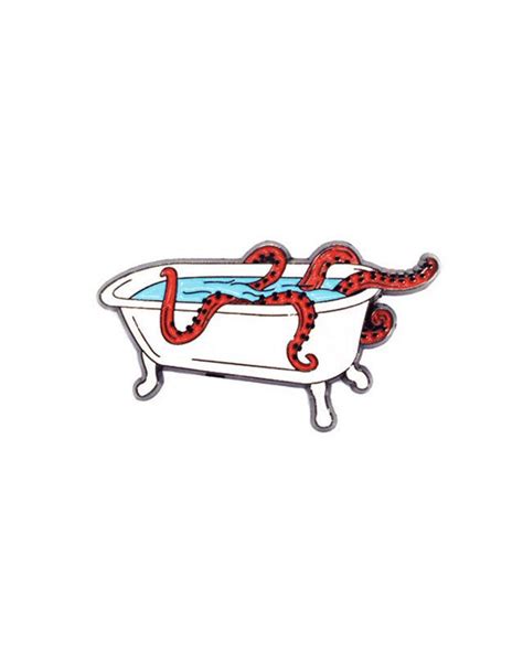 Tentacles Bathtub Pin Badabo M Studio Strange Ways Tub Time Soft Enamel Pins Pin And Patches