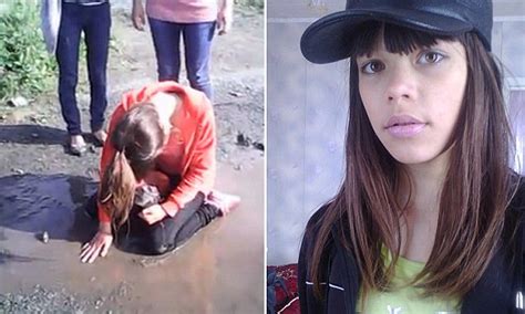 Russian Babe Bullies Force Girl To Drink Puddle Water For Being Too Pretty Daily Mail Online