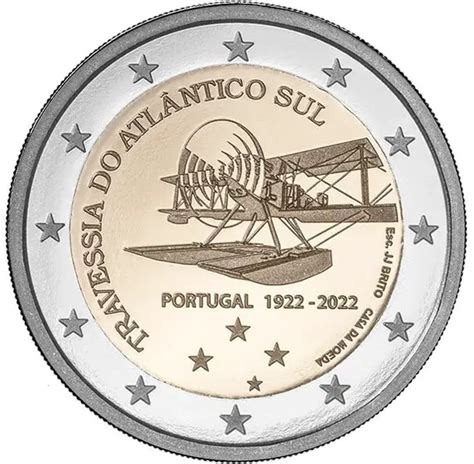 Portugal 2 Euro Coin 100 Years Of The First Crossing Of The South