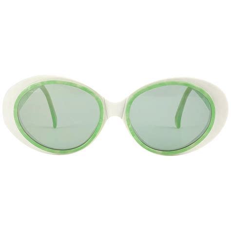 Avant Garde Italian Green Tinted Sunglasses Designed By Tuttifrutti Italy At 1stdibs